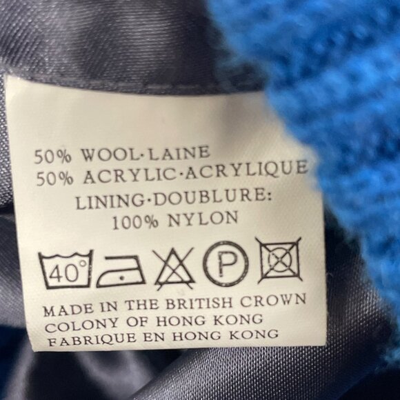 Sos Redline Vintage Unisex Blue Half-Zip Sweater With Triangle Pattern - Picture 7 of 7